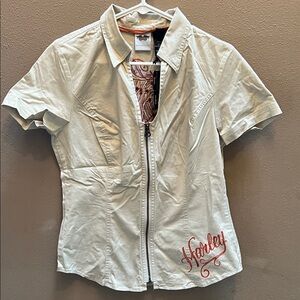 Harley-Davidson White Short Sleeve Top
